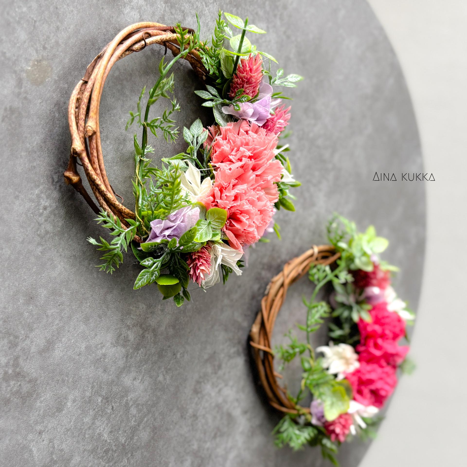 新作《母の日早割》春ギフト[お花と珈琲の贈り物]カーネーションのミニリース＋メッセージドリップバック5個～ | 9枚目