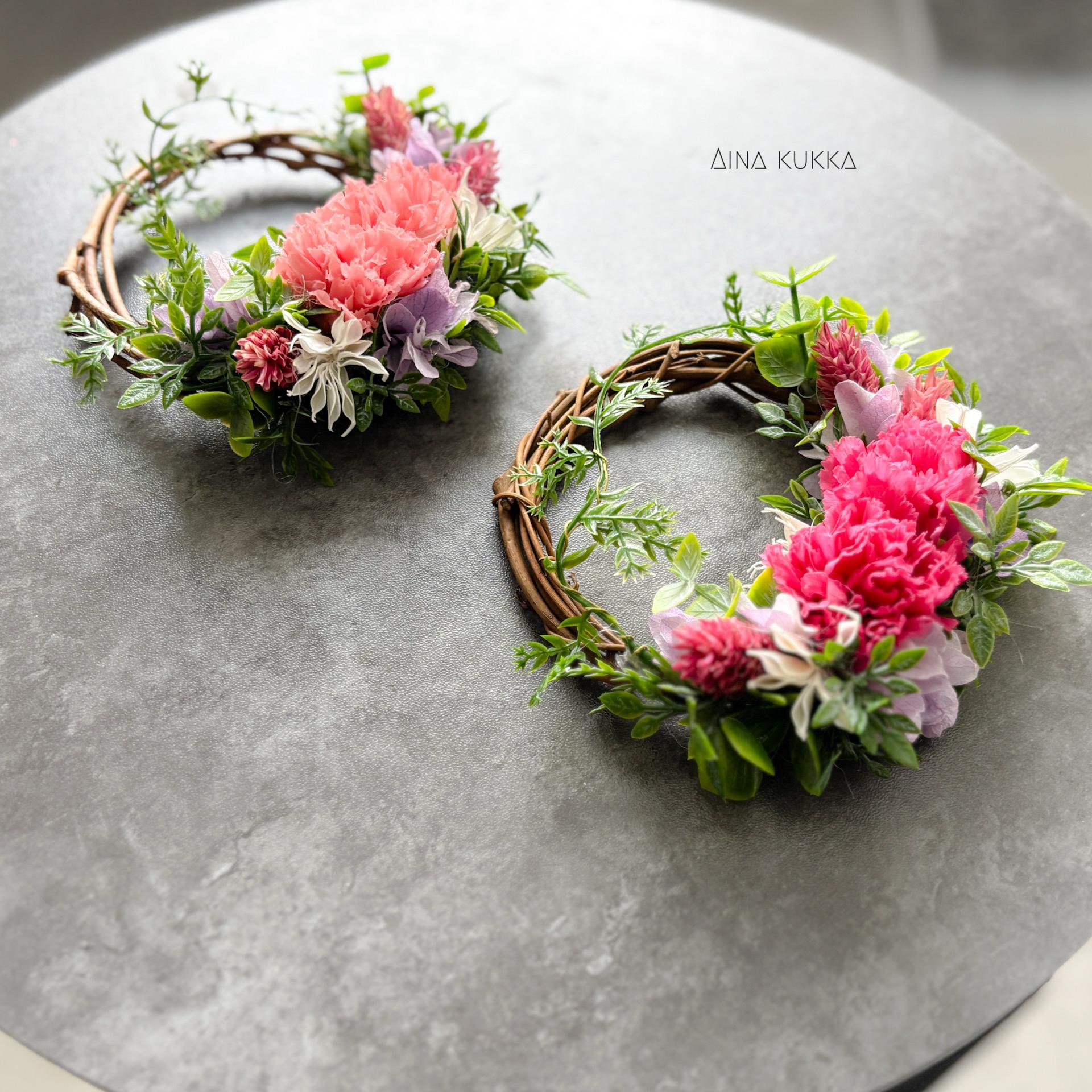 新作《母の日早割》春ギフト[お花と珈琲の贈り物]カーネーションのミニリース＋メッセージドリップバック5個～ | 10枚目