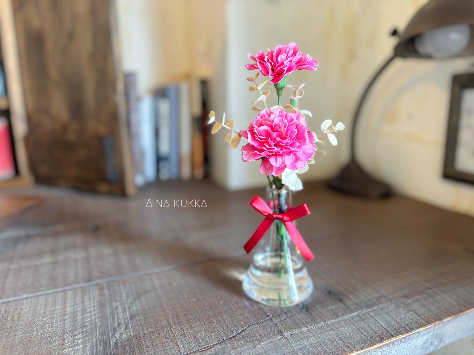 新作《母の日早割》［お花と珈琲の贈り物］カーネーションのフェイクウォーターアレンジ/選べるメッセージドリップバック5個 | 6枚目