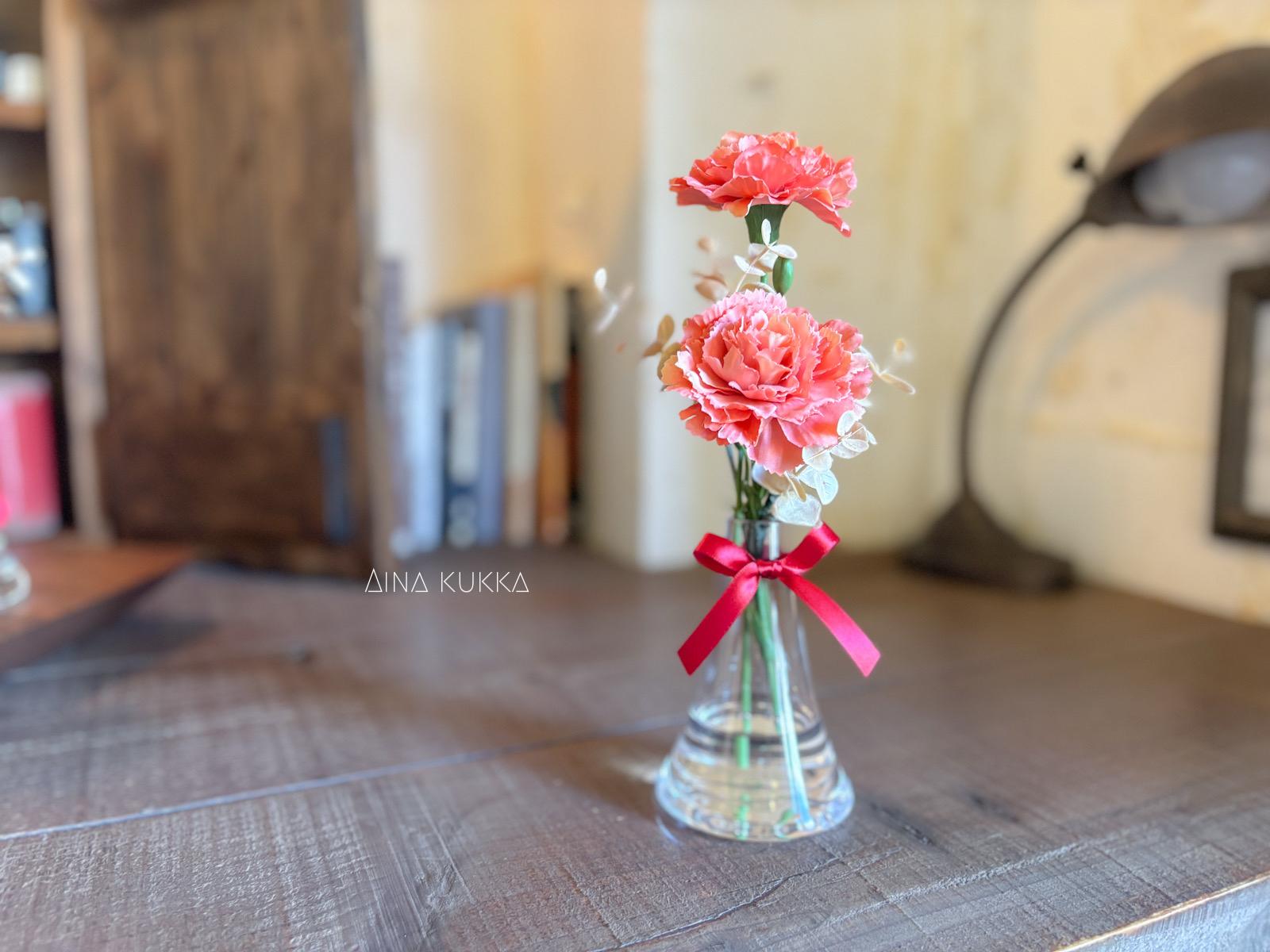 新作《母の日早割》［お花と珈琲の贈り物］カーネーションのフェイクウォーターアレンジ/選べるメッセージドリップバック5個 | 8枚目